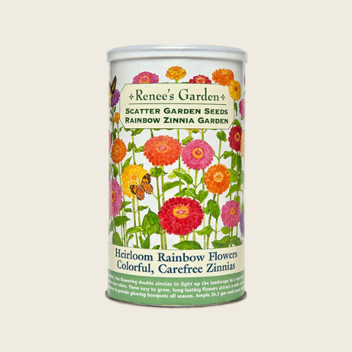 Scatter Garden Seeds | Rainbow Zinnia Garden | Renee's Garden