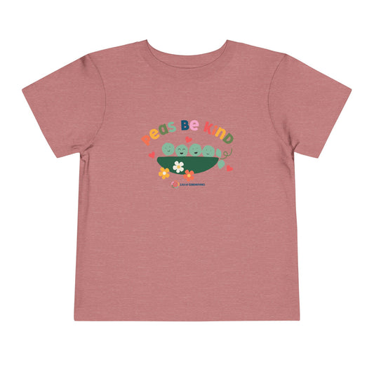 Peas Be Kind Toddler Tee, Cute Toddler Shirt, Children's Kindness Tee, Toddler Gift, Kids' Casual Wear, Birthday Gift, Easter Gift