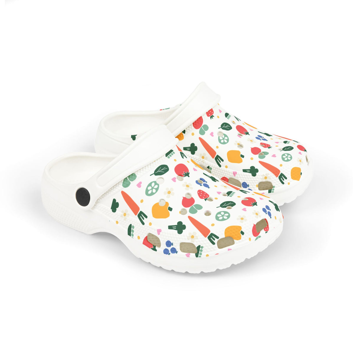 Colorful Kids' Foam Garden Clogs, Fun Garden Print Shoes for Playtime, Summer Footwear, Comfortable Kids Clogs, Perfect for Gardening Fun