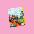 Bees Are Our Friends back cover on a pink background