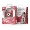 Box of fox-shaped kids' digital camera in orange color