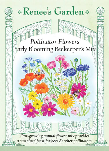 Seed packet of beekeeper's mix flowers