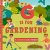 Book cover showing letters and gardening illustrations