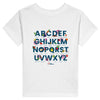 Little Gardeners White ABC Toddler T-Shirt featuring a colorful garden-themed ABC illustration on a soft cotton tee."
