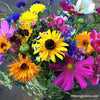 Colorful early spring flowers in a bouquet