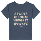 Little Gardeners Heather Grey ABC Toddler T-Shirt featuring a colorful garden-themed ABC illustration on a soft cotton tee.